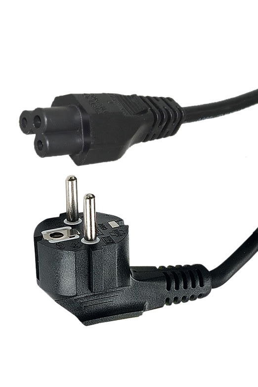 Erard - Cordon d'alimentation - 1 fiche (2 P+T) M / prise C5 F noir - 5m