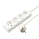 Erard - Bloc multiprises - 4 prises x (2 P + T) - 3 x 1mm² - 16A - 3680W - blanc - 4m