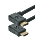 Erard - Cordon HDMI A M/M coudé latéral à 90° - 3m - 4K/60ips HDR 4:4:4 - 18 gbps - OR
