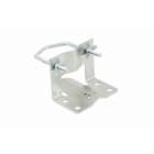 Erard - Pied de mât acier pour Ø 35 à 60 mm + étriers - Zinc bleu
