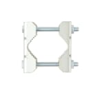 Erard - Mâchoires + vis et écrous, pour mât Ø 25 à 50 mm - Zinc bleu