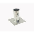 Erard - Plaque de base acier, pour grenier et terrasse, pour mât maxi Ø 50mm - Zinc bleu
