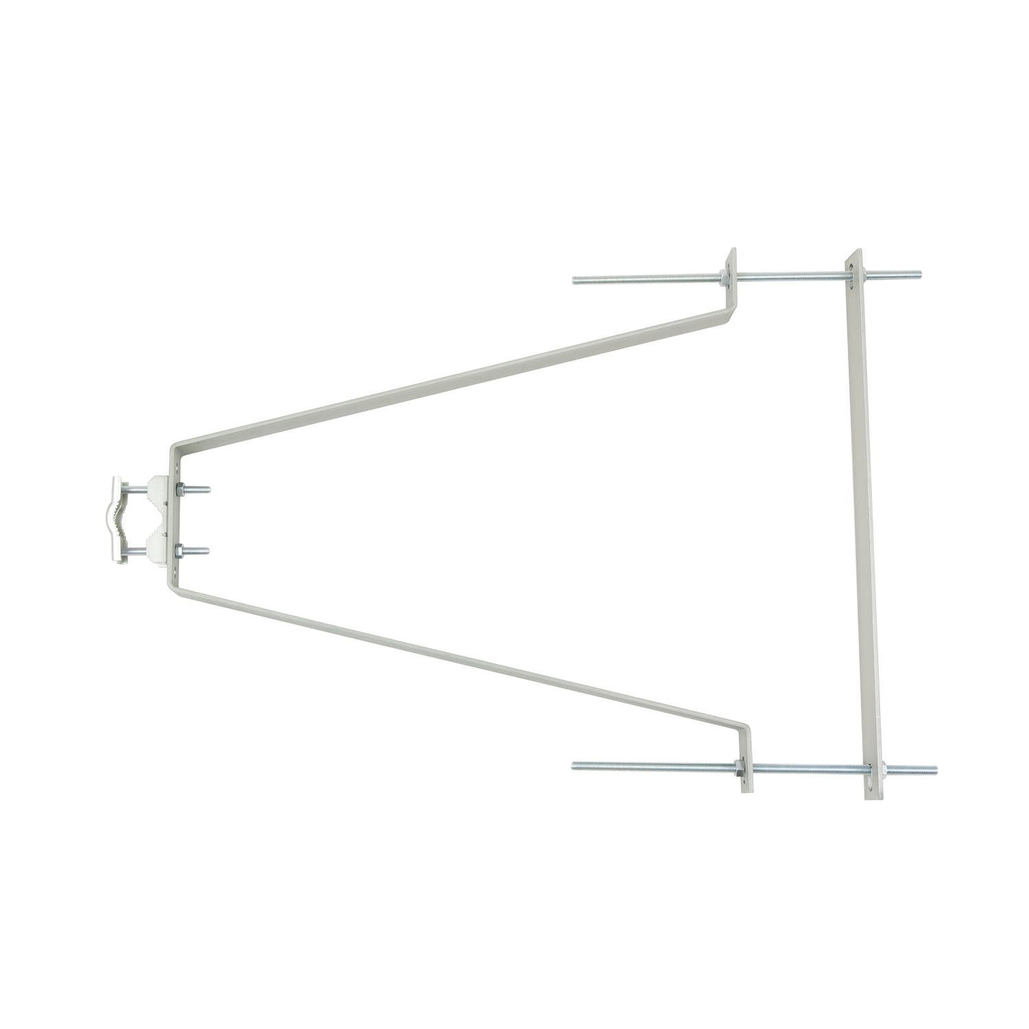 Erard - 1 Paire fixations murales pour mâts, avec contreplaque déport 46 cm - Zinc bleu