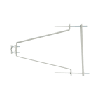 Erard - 1 Paire fixations murales pour mâts, avec contreplaque déport 46 cm - Zinc bleu