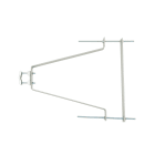 Erard - 1 Paire fixations murales pour mâts, avec contreplaque déport 55 cm - Zinc bleu