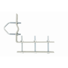 Erard - 1 Paire de fixation balcon pour mâts Ø 25 à 50 mm, acier de 45x5 mm - Zinc bleu