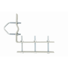 Erard - 1 Paire de fixation balcon pour mâts Ø 25 à 50 mm, acier de 45x5 mm - Zinc bleu