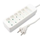 Erard - Bloc multiprises 1m - 6 prises x (2 P) - 2 x 0,75mm² - 6A - 1380W - blanc