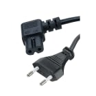Erard - Cordon élec d'alimentation 2m - 1 fiche (2 P) M / 1 prise IEC C7 coudé à 90° F