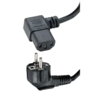 Erard - Cordon élec d'alim 2m - 1 fiche (2 P) M / 1 prise IEC C13 coudé à 90° F