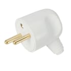Erard - Prise électrique 230V (2 P+T) M coudé à 90° - 16A - NF - blanche - à monter