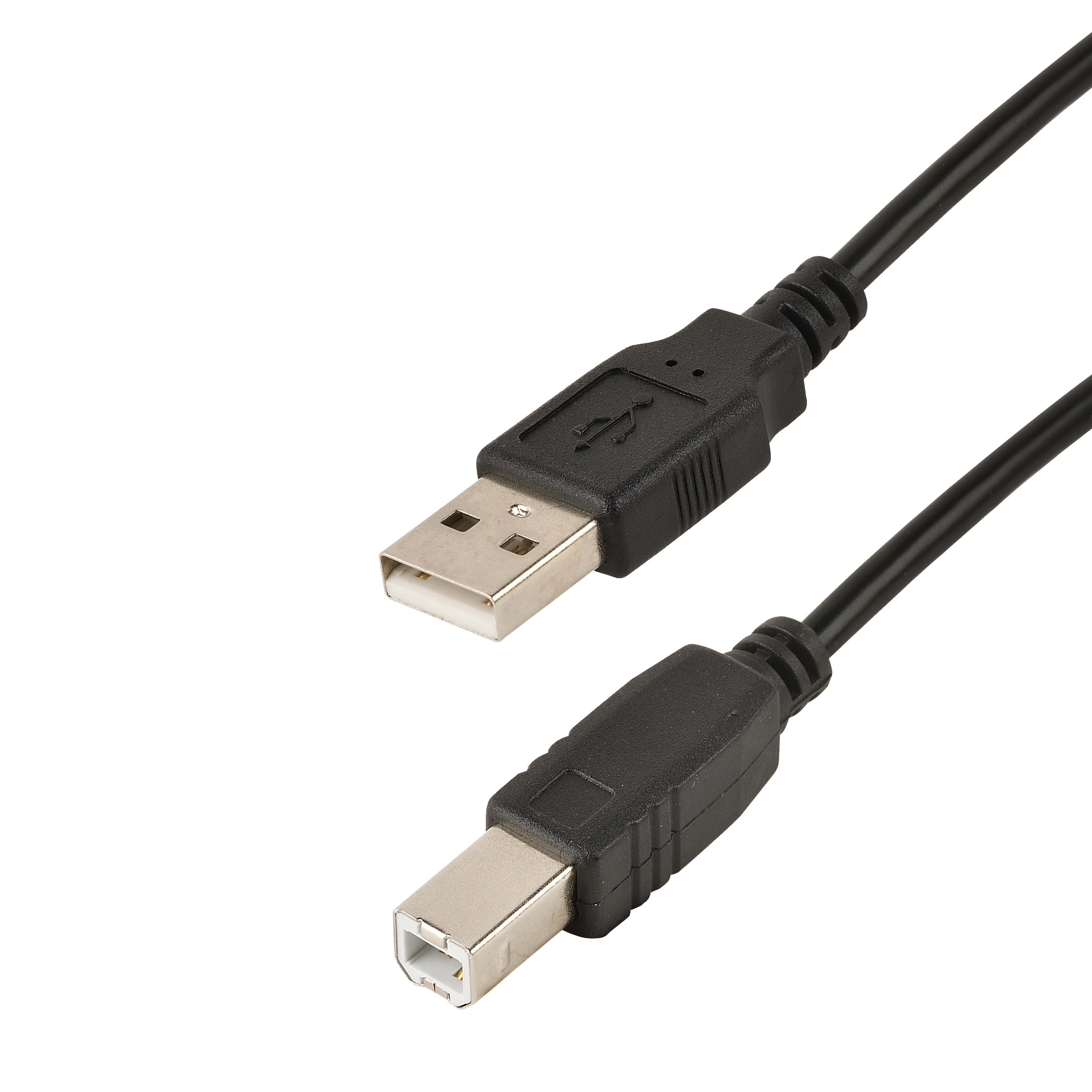 Erard - Cordon USB - 3m - 2.0 - A M / B M - noir