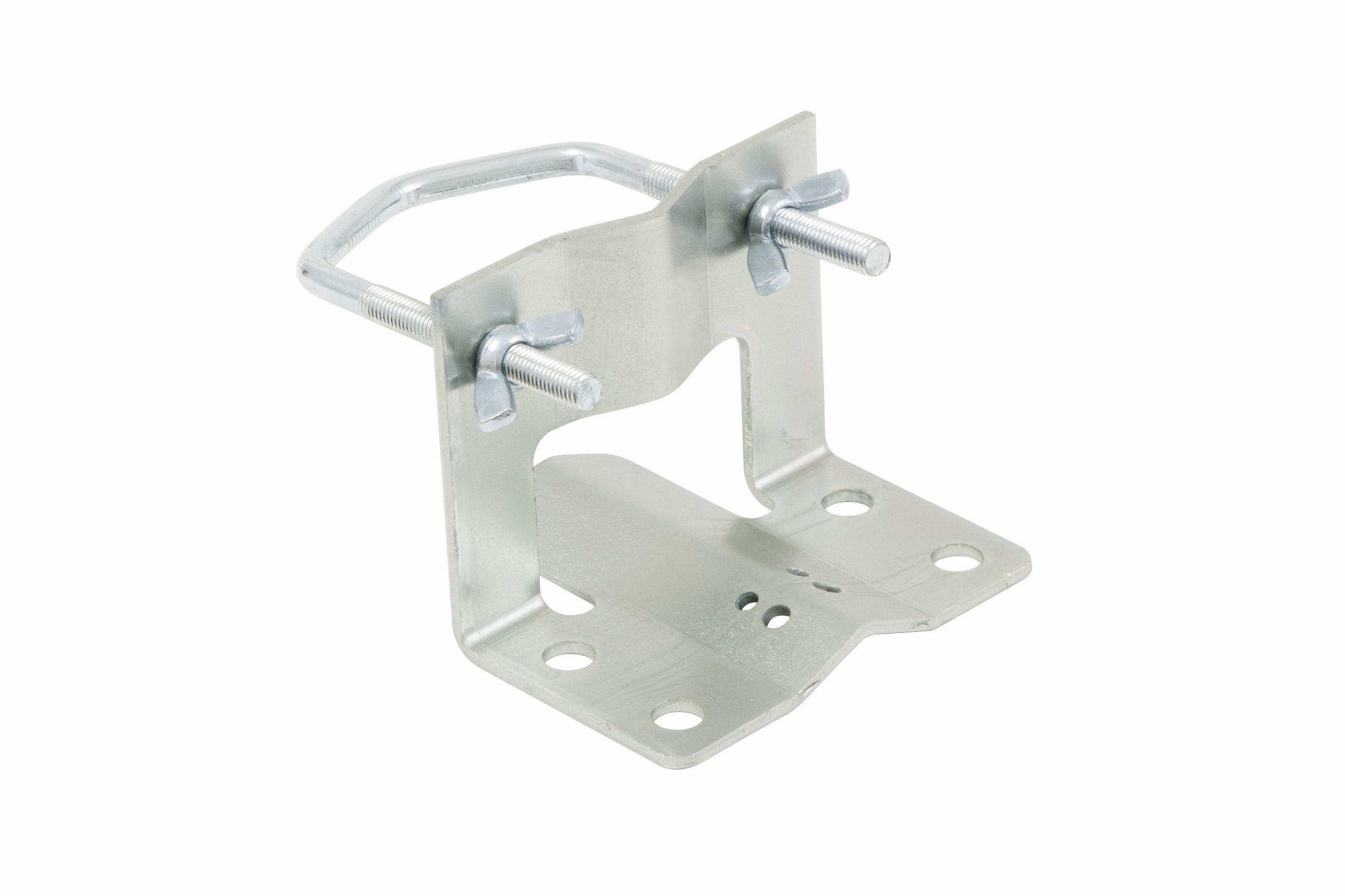 Erard - Pied de mât acier pour Ø 35 à 60 mm + étriers - Zinc bleu