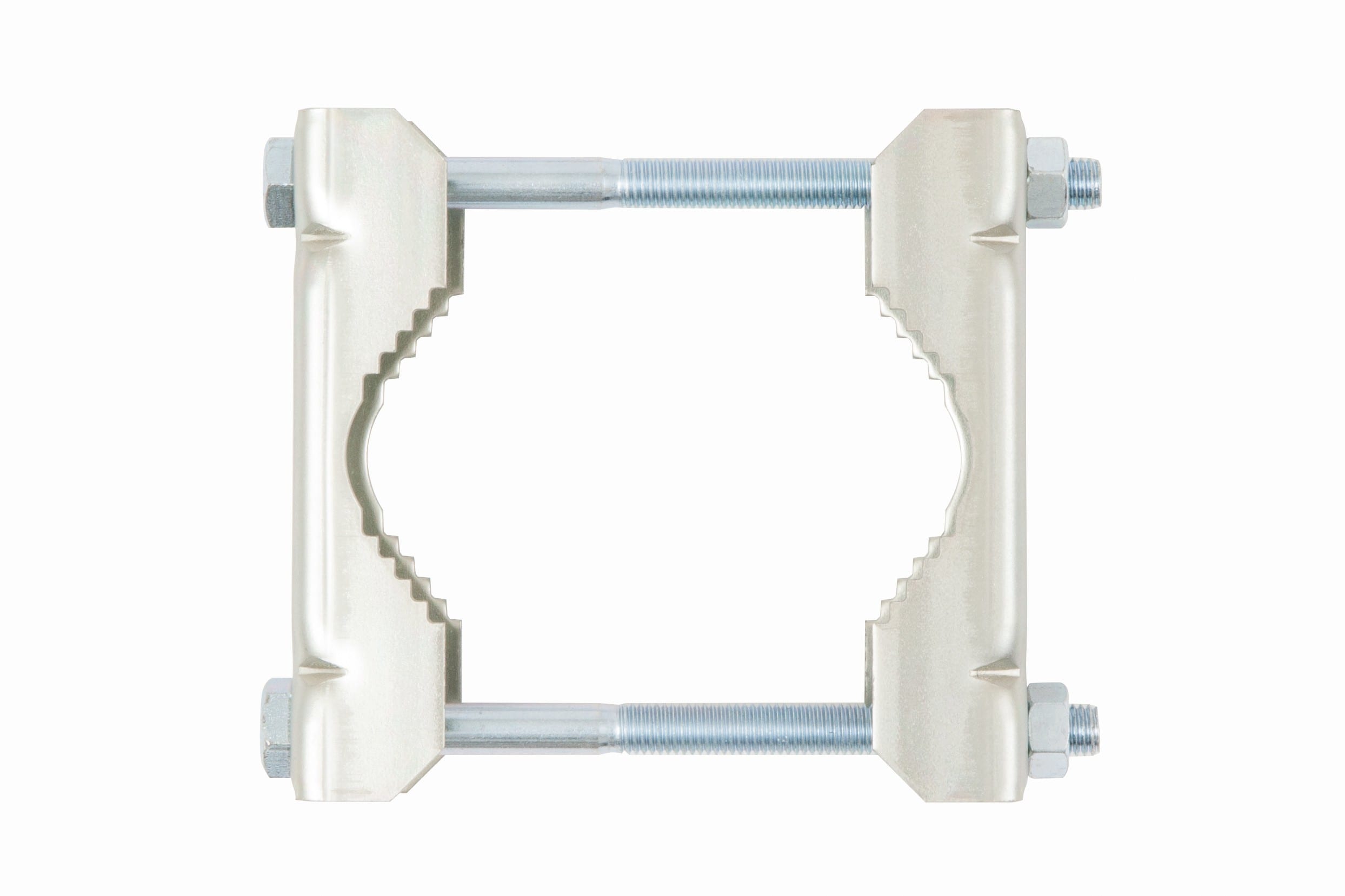 Erard - Mâchoires + vis et écrous, pour mât Ø 40 à 90 mm - Zinc bleu