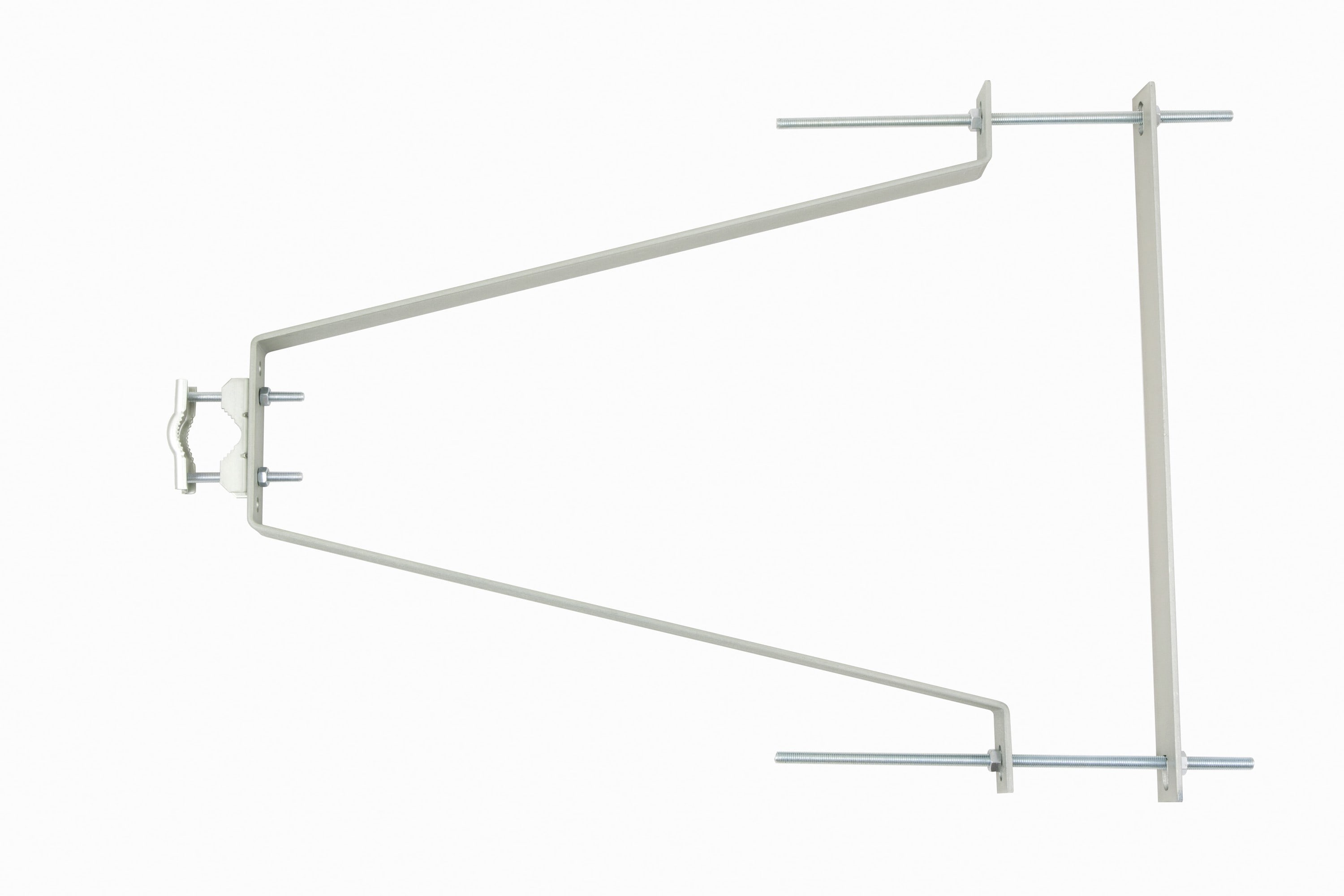 Erard - 1 Paire fixations murales pour mâts, avec contreplaque déport 46 cm - Zinc bleu