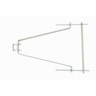 Erard - 1 Paire fixations murales pour mâts, avec contreplaque déport 46 cm - Zinc bleu