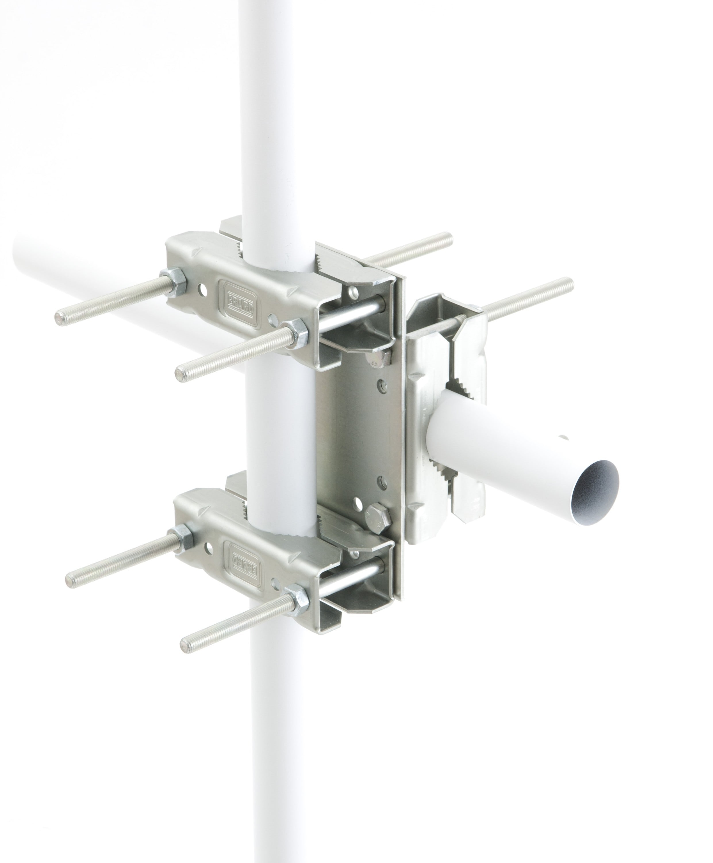 Erard - Fixation universelle pour 2 tubes de Ø 40 à 90 mm - Zinc bleu