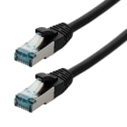 Erard - Cordon RJ45 M/M - Cat. 6a- S/FTP - Gaine LSZH noire- Snagless - 500MHz - 0m50