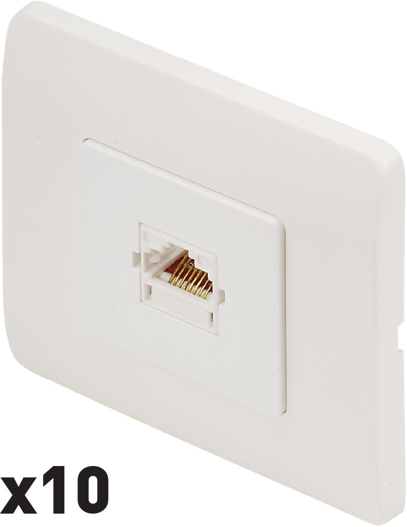 Erard - prises RJ45 F murale à monter - Cat. 5 - 80x80mm