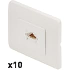 Erard - prises RJ45 F murale à monter - Cat. 5 - 80x80mm