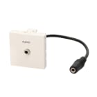 Erard - Plastron câblé 2 modules Jack 3,5m ST + raccord F - obturateur LEGRAND -- 0m20