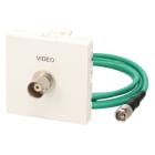 Erard - Plastron câblé 2 modules BNC F/M - obturateur LEGRAND - 45x45 mm - 5m