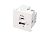 Erard - Plastron de charge - 1 x USB AF 2.1A + 1 x USB CF 3 A / 5V - 21W