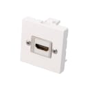Erard - Plastron HDMI avec Keystone - 2 modules - obturateur LEGRAND - 8K - 45x45 mm