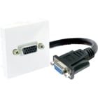 Erard - Plastron câblé 2 modules - VGA - obturateur LEGRAND - - 0m20