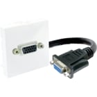 Erard - Plastron câblé 2 modules - VGA - obturateur LEGRAND - - 0m20