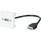 Erard - Plastron câblé 2 modules - USB-A 3.2 gen 1 - obturateur LEGRAND - - 0m20