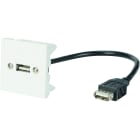 Erard - Plastron câblé 2 modules - USB-A 3.2 gen 1 - obturateur LEGRAND - - 0m20