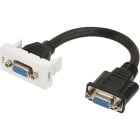 Erard - Plastron câblé 1 module - VGA - obturateur LEGRAND - 45x22.5mm - 0m20