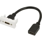 Erard - Plastron câblé 1 module - HDMI - obturateur LEGRAND - 4K/60ips - 45x22.5mm- 0m20