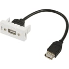 Erard - Plastron câblé 1 module - USB-A 3.2 gen 1 - obturateur LEGRAND - 45x22.5mm- 0m20