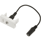 Erard - Plastron câblé 1 module - Jack 3.5 stéréo - obturateur LEGRAND - 45x22.5mm- 0m20