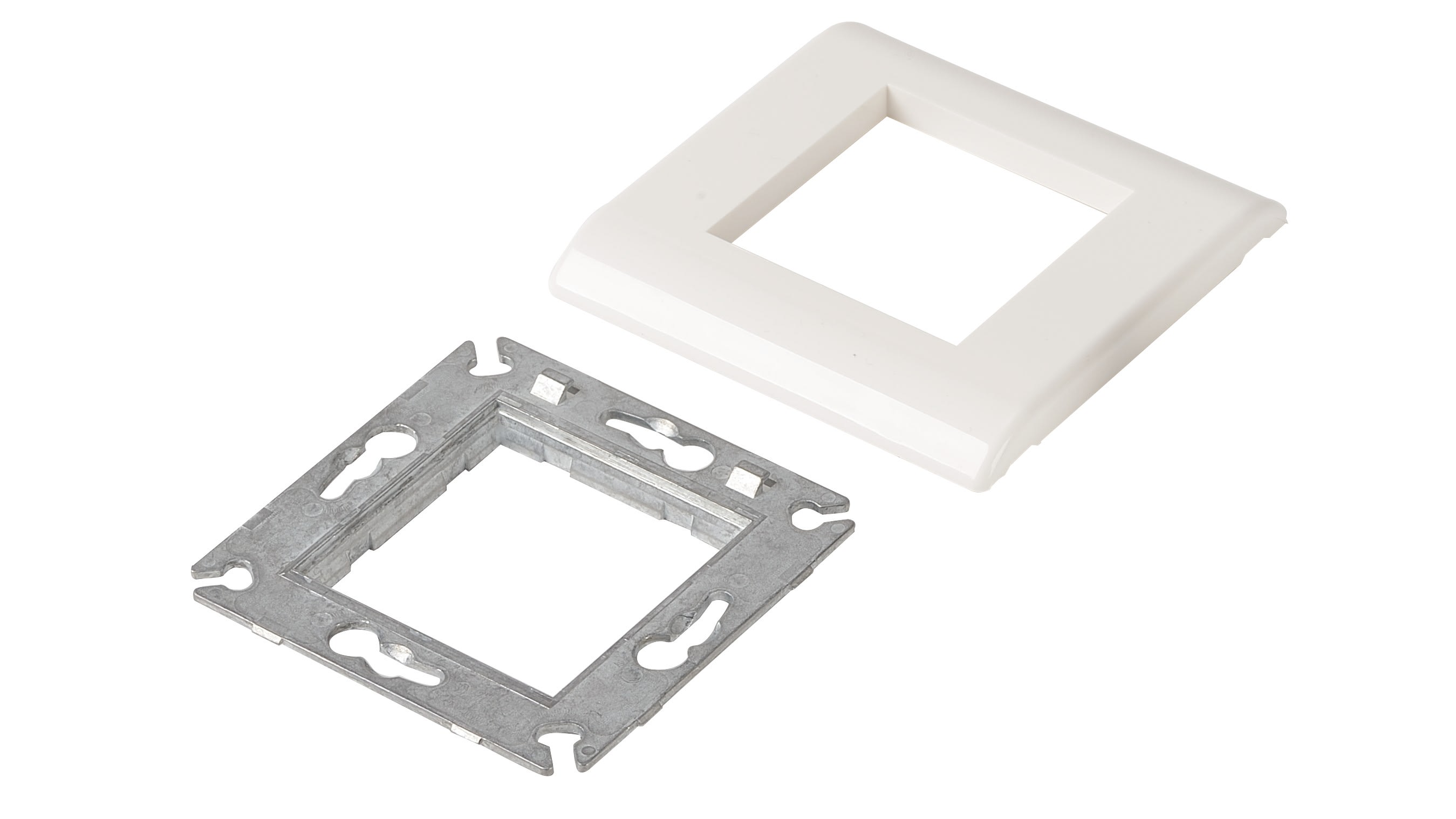 Erard - supports 2 modules - 1 support + 1 cadre - compatible LEGRAND - 80x80mm