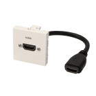 Erard - Plastron câblé 2 modules - HDMI - obturateur LEGRAND - 8K - - 0m20