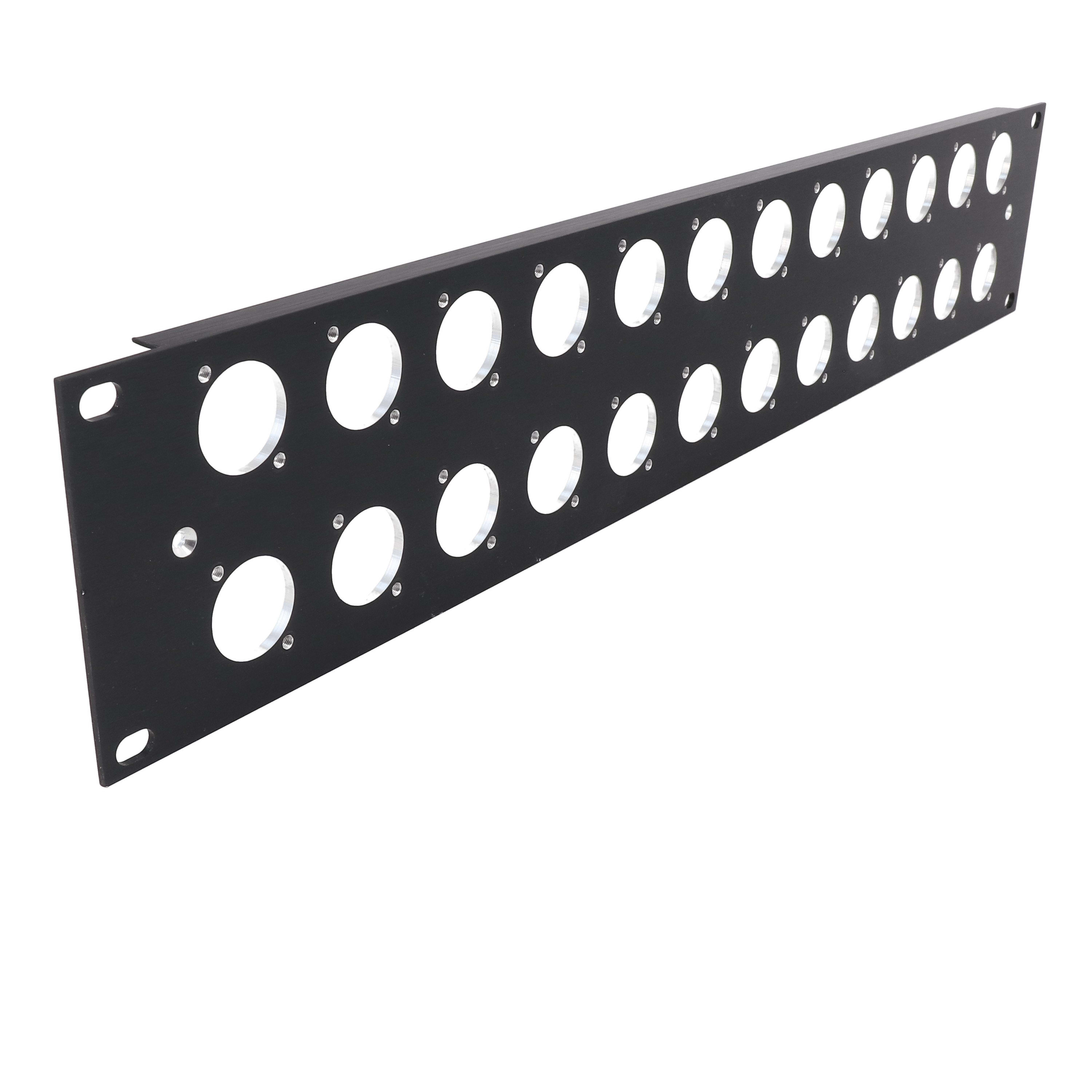 Erard - Panneau de brassage - 24 empreintres série D - 2U - noir