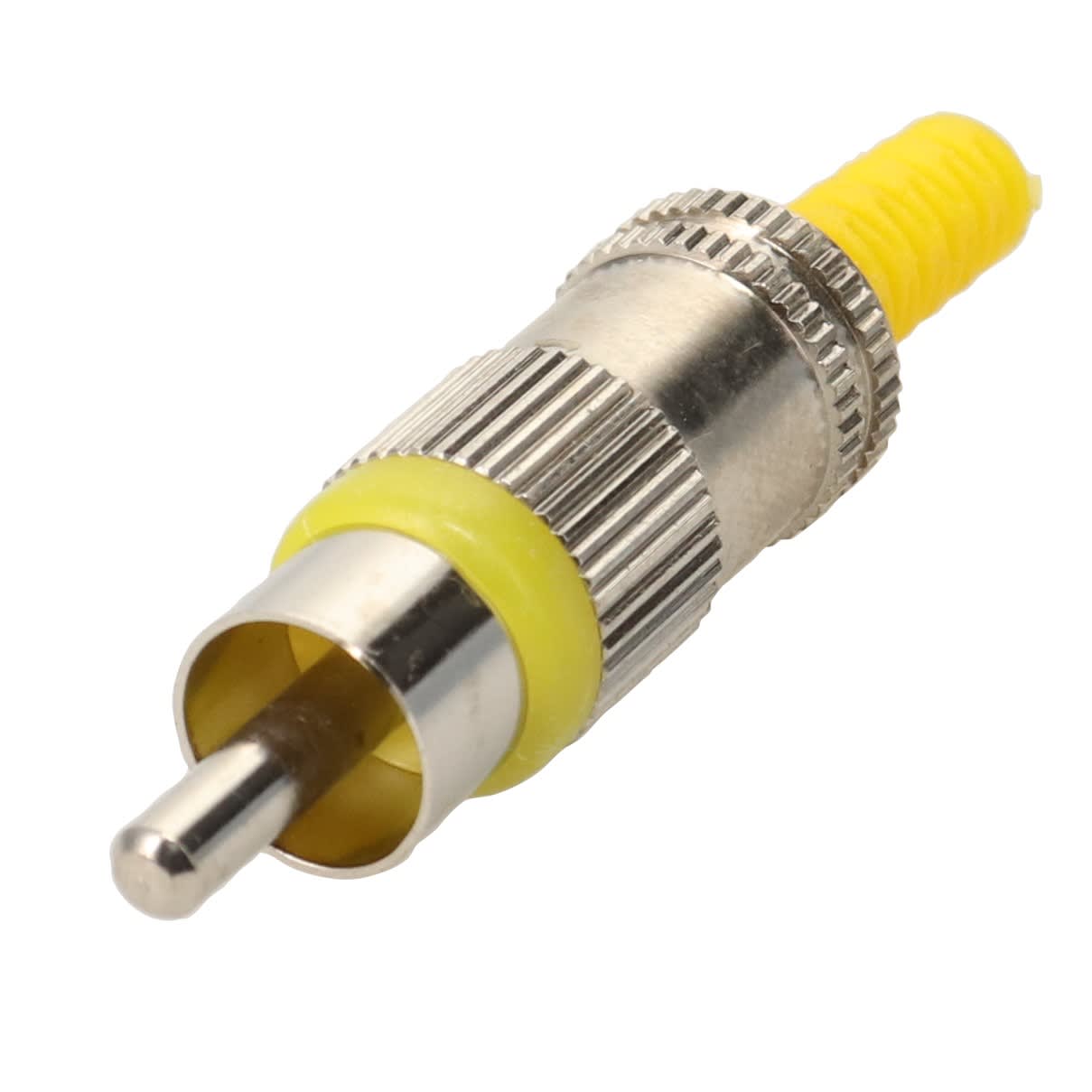 Erard - Connecteur RCA métal M jaune - A souder dia 3mm