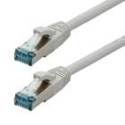 Erard - Cordon RJ45 M/M - Cat. 6a- S/FTP - Gaine LSZH grise- Snagless - 500MHz - 0m50