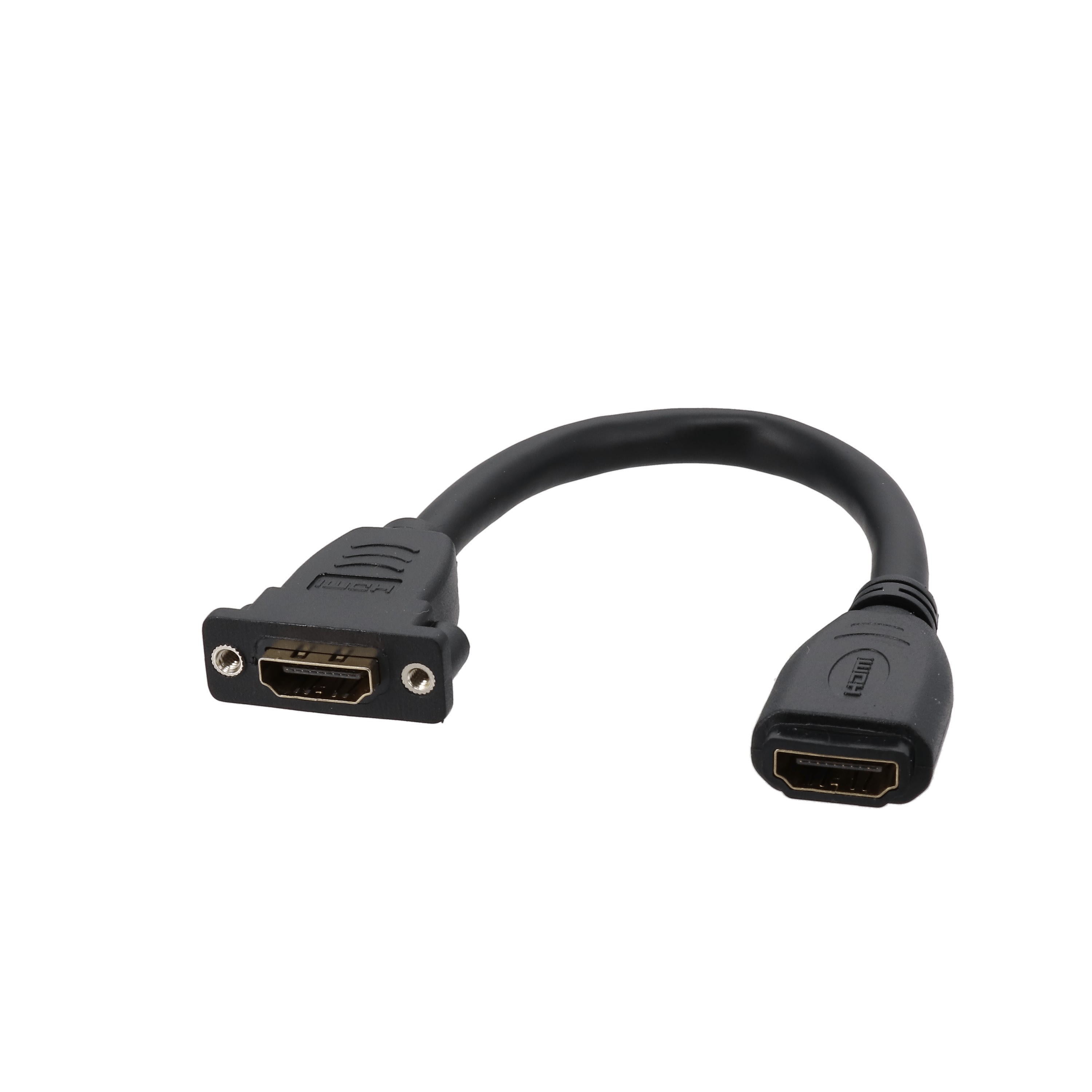 Erard - Cordon de façade HDMI A F/F -  8K/60ips - gaine pvc noire -  0m20