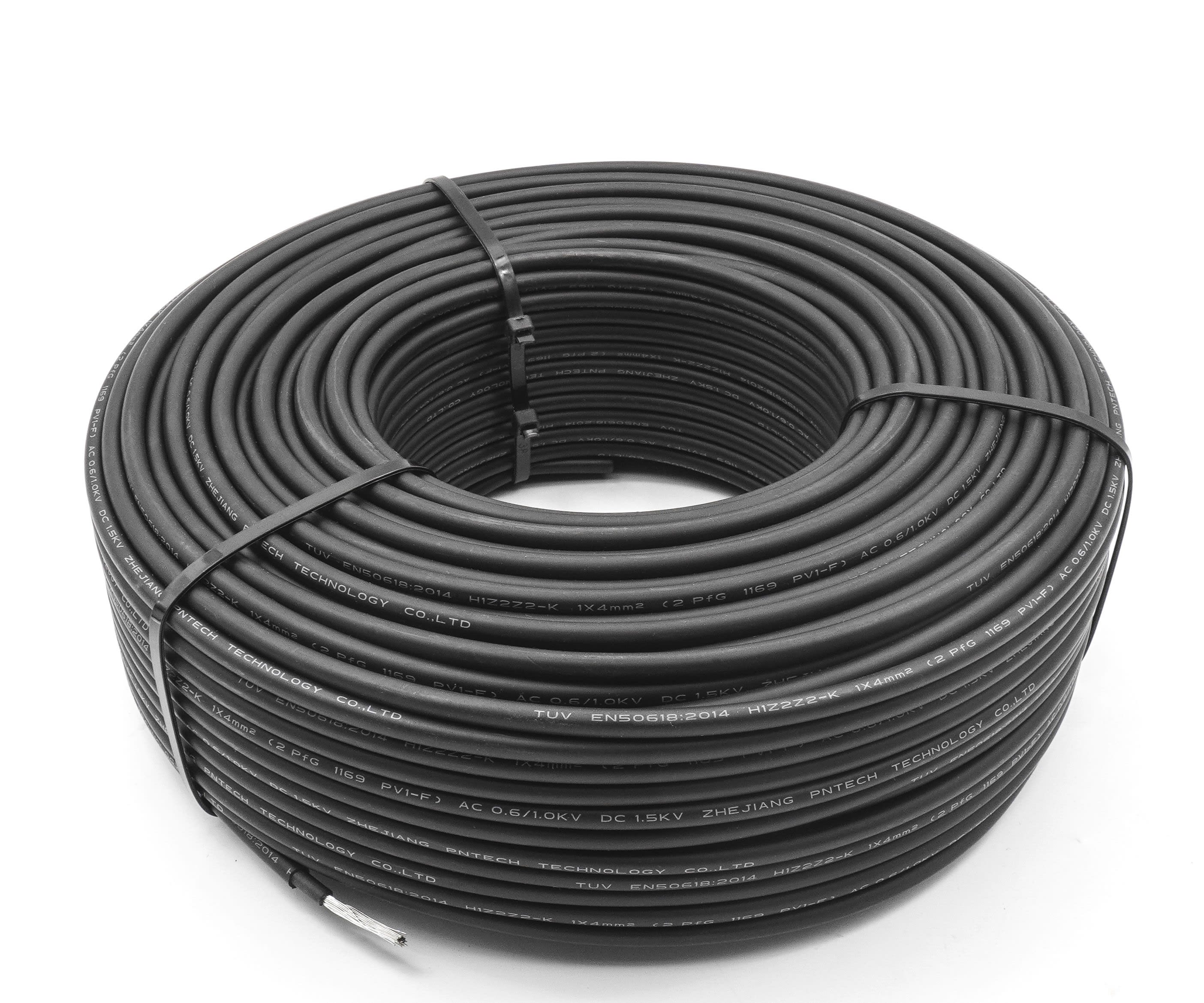 Erard - câble solaire H 1Z2Z2-K 4mm² noir - rouleau de 100m