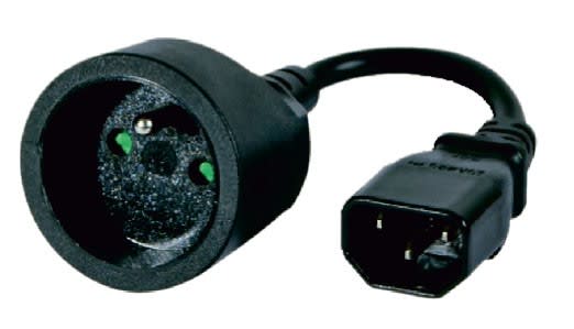 Erard - Cordon d'alimentation IEC 14 M / 2P+T F - noir -  0m20