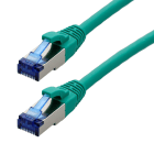 Erard - Cordon RJ45 M/M - Cat. 6a- S/FTP - Gaine LSZH verte- Snagless - 500MHz - 10m