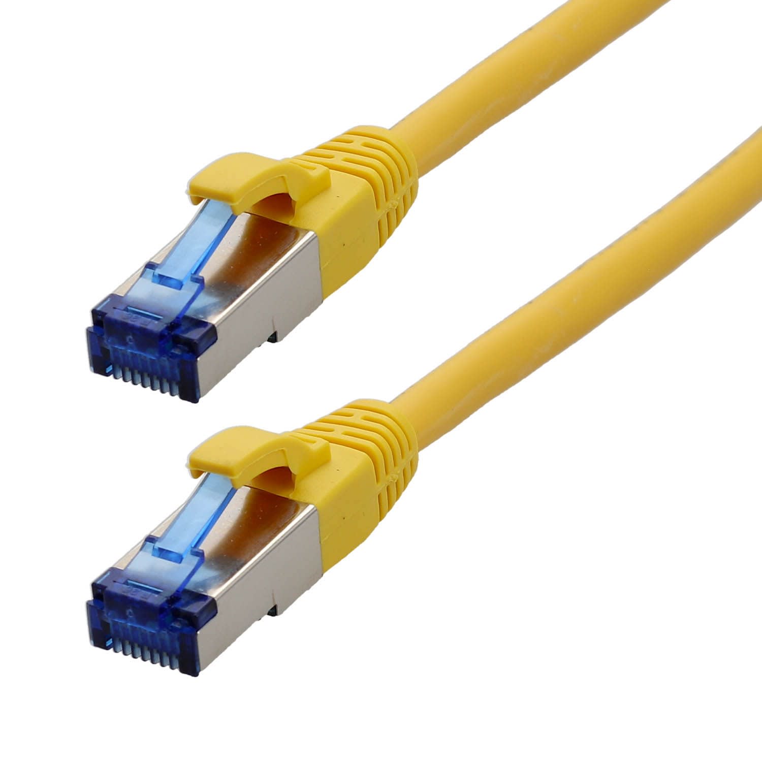 Erard - Cordon RJ45 M/M - Cat. 6a- S/FTP - Gaine LSZH jaune- Snagless - 500MHz - 15m