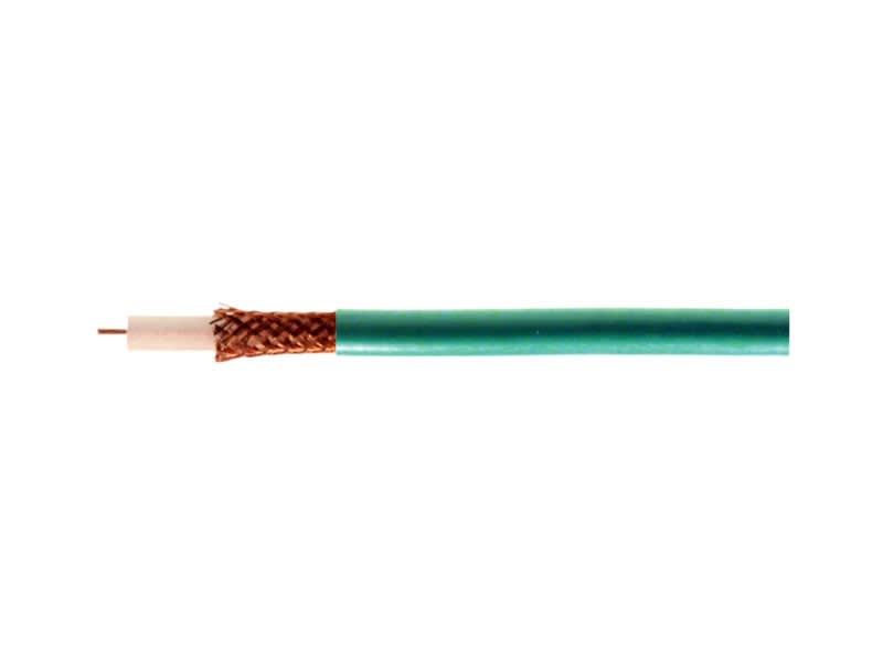 Erard - Câble coaxial vidéo KX6 - multibrins - 75 Ohms - gaine pvc verte 6.1 mm - 500m