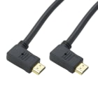 Erard - Cordon HDMI A M/M coudé latéral à 90° - 2m - 4K/60ips HDR 4:4:4 - 18 gbps - OR