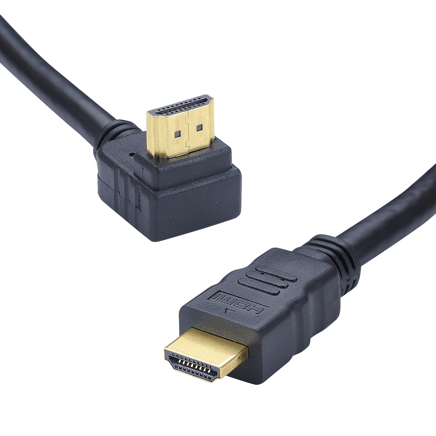Erard - Cordon HDMI A M/M coudé latéral droit - 2 m - 4K/60ips HDR 4:4:4 - 18 gbps - OR