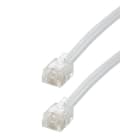 Erard - Cordon RJ11 M/M - haut-débit ADSL - gaine pvc plate blanche - 3m